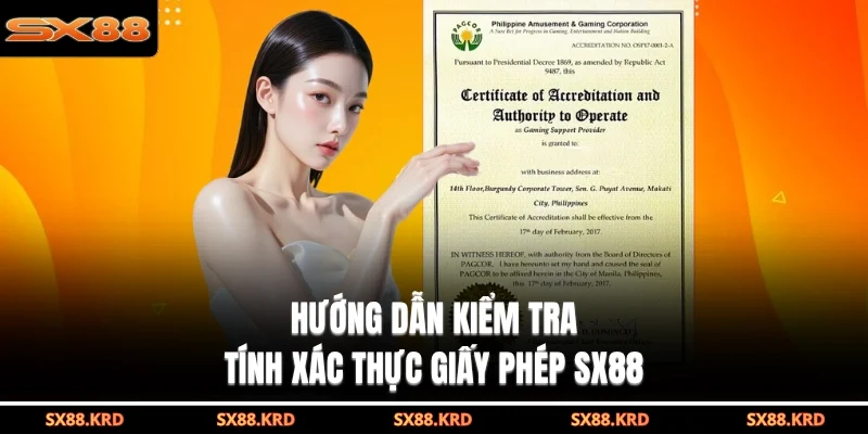 Hướng dẫn kiểm tra tính xác thực giấy phép SX88